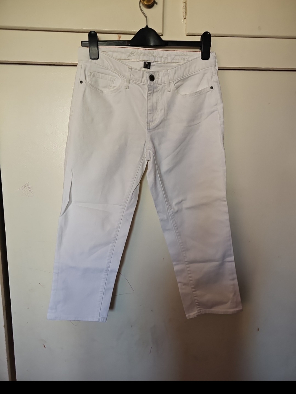 Eddie Bauer Men's White Slim Straight Jeans